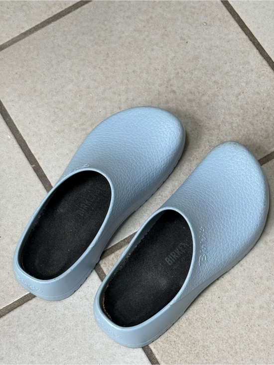 Birkenstock Shoes - Birkis - Light Blue Slip-On Clogs